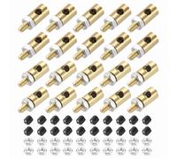 sourcing map Lot de 20 butées de liaison pour bras servo de connexion avec écrou et vis pour avion télécommandé, D4 x 2,1 mm, D4 x 2,5 mm
