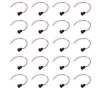 sourcing map Lot de 20 câbles d'extension de type C femelle à 2 broches, 5 V 3 A, prise femelle USB-C ronde vers PH2.0 étanche, câble d'extension pour PC, lampes LED, ordinateur portable de 15,2 cm