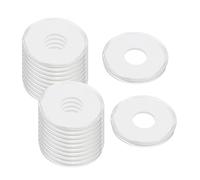 sourcing map Lot de 20 capsules rondes en plastique transparent de 46 mm, 5 tailles (16/21/26/31/36 mm) avec joint éponge réglable pour collectionneurs de pièces rares, transparentes