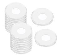 sourcing map Lot de 20 capsules rondes en plastique transparent de 46 mm, 5 tailles (20/25/30/35/40 mm) avec joint éponge réglable pour collectionneurs de pièces rares, transparentes