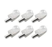 sourcing map Lot de 20 chevilles de support d'étagère en verre en alliage de zinc poli avec ventouse et goupille de 5 mm de diamètre