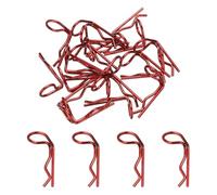 sourcing map Lot de 20 clips de carrosserie RC à angle de 90 degrés 2,3 x 0,7 cm - Broches élastiques coudées en R pour tous les modèles à l'échelle 1/8 1/10 1/12 RC - Pièces de rechange pour voiture