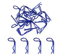 sourcing map Lot de 20 clips de carrosserie RC à angle de 90 degrés 2,3 x 0,7 cm - Broches élastiques coudées pour tous les modèles à l'échelle 1/8 1/10 1/12 RC - Pièces de rechange - Bleu