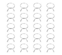 sourcing map Lot de 20 colliers de serrage à ressort en acier inoxydable 304 pour tuyau d'air, tuyau d'eau, moto, scooter, VTT, 28 mm x 31,4 mm, argenté