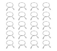 sourcing map Lot de 20 colliers de serrage à ressort en acier inoxydable 304 pour tuyau d'air, tuyau d'eau, moto, scooter, VTT, 22 mm x 25,1 mm, argenté