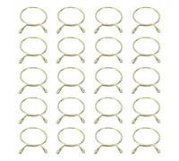 sourcing map Lot de 20 colliers de serrage pour tuyau de carburant - 33 mm DI 36,5 mm OD - 65 Mn - Assortiment de colliers de serrage pour tuyau d'air, tuyau d'eau, moto, scooter, VTT, doré