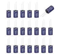 sourcing map Lot de 20 condensateurs électrolytiques non polarisés 15 uF 100 V, 13 x 21 mm, condensateurs non polaires pour haut-parleur audio tweeter, amplificateur séparateur de fréquence, bleu