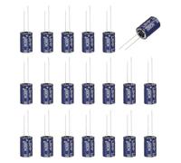sourcing map Lot de 20 condensateurs électrolytiques non polarisés 8,2 uF 100 V, 13 x 21 mm, condensateurs non polaires pour haut-parleur audio tweeter, amplificateur séparateur de fréquence, bleu