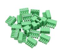 sourcing map Lot de 20 connecteurs de bornier à vis à 5 broches pour montage sur circuit imprimé 3,81 mm pour appareils ménagers, projets industriels