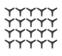 sourcing map Lot de 20 connecteurs de valve d'air d'aquarium, 3 voies en plastique, valves anti-retour pour tuyau d'avion de 4 mm ID - Noir
