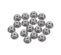sourcing map Lot de 20 écrous de verrouillage M2 en alliage d'aluminium de 0,4 mm - Écrous hexagonaux à bride dentelée en nylon pour drone RC quadrirotor - Adaptateur d'hélice FPV - Gris