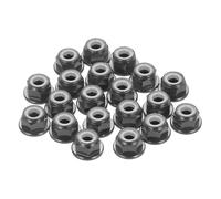 sourcing map Lot de 20 écrous de verrouillage M4 en alliage d'aluminium 0,7 mm - Écrous hexagonaux à bride dentelée en nylon pour drone RC quadrirotor - Adaptateur d'hélice FPV - Gris