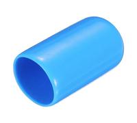 sourcing map Lot de 20 embouts en caoutchouc vinyle PVC pour filetages et tubes ronds, 10 mm, bleu clair