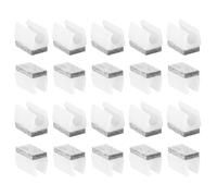 sourcing map Lot de 20 embouts pour pieds de chaise avec patins en feutre, protection de sol en forme de U, patins de protection de pieds de meubles, ajustement de pieds en tube métallique de 12 mm,