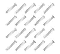 sourcing map Lot de 20 goupilles de chape à trou unique M6 x 40 mm, goupilles d'attelage à tête plate en acier inoxydable 304 pour loquet de remorque, réparation mécanique, installation de meubles