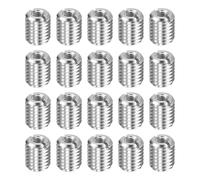sourcing map Lot de 20 inserts de réparation de filetage M12 x 1,75 mâle vers M6 x 1 filetage femelle 15 mm de long en acier inoxydable réducteurs métriques autotaraudeuses réducteurs industriels