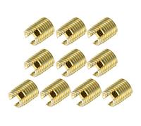 sourcing map Lot de 20 inserts filetés auto-taraudeuses M4 M7 x 8 mm en acier carbone 45#