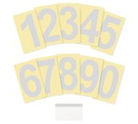 sourcing map Lot de 20 numéros de boîte aux lettres pour l'extérieur, 10,2 cm, autocollants de 0 à 9 en vinyle imperméable avec grattoir pour panneaux, portes, adresses, blanc
