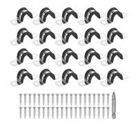 sourcing map Lot de 20 outils de serrage M16 en U pour sangle de tube en U - Avec vis et embout - Pour automobile, industriel, marine, ménage