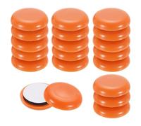 sourcing map Lot de 20 patins autocollants ronds de 2,54 cm pour moquette et sols en bois dur, en vinyle, orange