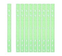 sourcing map Lot de 20 règles en plastique transparent de 30 cm avec trou pour la maison, le bureau, les salles de classe, le dessin, vert clair