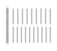 sourcing map Lot de 20 ressorts d'extension en acier inoxydable avec double crochet pour réparation de meubles de maison 0,3 mm de diamètre extérieur x 50 mm de long