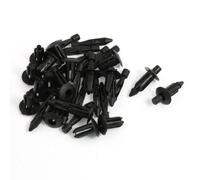 sourcing map Lot de 20 rivets de fixation en plastique pour panneau de garniture Noir Trou 6 mm