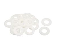 sourcing map Lot de 20 rondelles plates M22 en nylon - 22 mm x 42 mm x 3 mm d'épaisseur - Œillets unis en plastique - Blanc