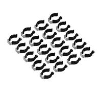 sourcing map Lot de 20 supports de fixation T8 en U pour ampoule LED, support de montage en acier inoxydable, support de tube fluorescent, pinces à ressort, clips à outils, noir