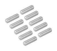 sourcing map Lot de 20 tiges entièrement filetées M8-1,25 x 25 mm, tiges filetées, tiges filetées, en acier inoxydable 304, vis à filetage long pour boulons en U, ancres, pinces, cintres, argent