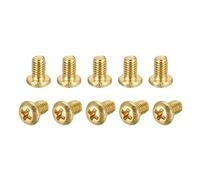 sourcing map Lot de 20 vis à métaux en laiton, M3 x 5 mm, boulons de fixation cruciformes pour meubles, équipements de bureau, appareils électroniques