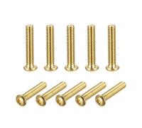 sourcing map Lot de 20 vis à métaux en laiton, M4 x 20 mm, boulons de fixation cruciformes pour meubles, équipements de bureau, appareils électroniques