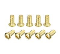 sourcing map Lot de 20 vis à métaux en laiton M5 x 10 mm Phillips à tête cylindrique pour meubles, matériel de bureau, électronique