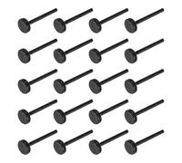 sourcing map Lot de 20 vis moletées M3 x 30 mm, vis moletées à tête plate en acier noir plaqué zinc, boulons à tête moletée, boutons de serrage à la main