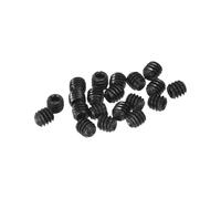 sourcing map Lot de 20 vis sans tête à six pans creux M2 x 2 mm en acier au carbone pour réparer instruments compacts, machines et équipements (noir)