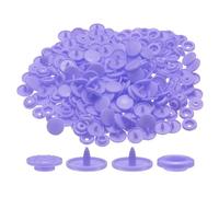 sourcing map Lot de 200 boutons-pression ronds en plastique T5 sans couture pour vêtements, couture, manteaux, couches, bavoirs, travaux manuels, violet