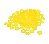 Sourcing Map Lot de 200 cache-vis à charnière en plastique jaune 5 mm