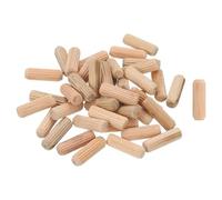 sourcing map Lot de 200 chevilles en bois cannelé avec extrémités biseautées pour meubles, loisirs créatifs - 8 mm x 25 mm