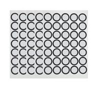 sourcing map Lot de 200 marqueurs ronds de numérisation 3D pour scanner 3D portable, intérieur 11 mm, extérieur 15 mm, hautement réfléchissant, cibles de positionnement pour scanner laser 3D, argenté