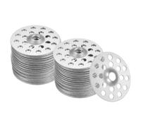 sourcing map Lot de 200 rondelles de plâtre de 2,5 cm pour réparation de plâtre, boutons en métal plaqué zinc, rondelles plates pour réparation de mur, plafond, cloison sèche