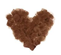 sourcing map Lot de 2000 pétales de fleurs artificielles en soie Marron 5,1 x 5,1 cm pour centre de table de mariage, décoration de fête