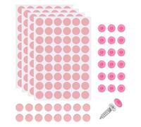 sourcing map Lot de 216 autocollants pour trous de vis et 200 cache-vis - 12 x 3,5 mm - Anti-poussière - Tête de vis cruciforme ABS pour meubles, armoire, armoire - Rose