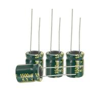 sourcing map Lot de 24 condensateurs électrolytiques haute fréquence 1500 UF 6,3 V avec fils radiaux en aluminium 10 x 13 mm courant d'ondulation élevé faible impédance