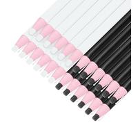 sourcing map Lot de 24 crayons de graisse à décoller - Marqueurs de couleur chinoise pour verre, métal, plastique, papier, cire non aiguisante pour coloriage, dessin, marquage - Blanc et noir
