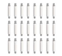 sourcing map Lot de 24 écrous à double extrémité en acier inoxydable, M5 x 42 mm mâle vers mâle fileté à double extrémité pour tige à tête hexagonale, vis filetées à gauche