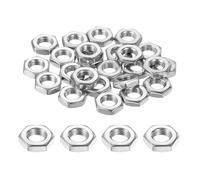 sourcing map Lot de 24 écrous hexagonaux M6 x 0,75 mm en acier inoxydable 304 à filetage fin pour machines automobiles et industrielles, 10 mm de largeur et 3,2 mm de hauteur