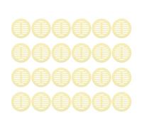 sourcing map Lot de 24 grilles d'aération rondes (35 mm) - Grille d'aération circulaire en maille pour maison/salle de bain/mur/plafond/armoire, jaune