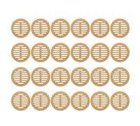 sourcing map Lot de 24 grilles d'aération rondes (35 mm) - Grille d'aération circulaire en maille pour maison/salle de bain/mur/plafond/armoire, orange