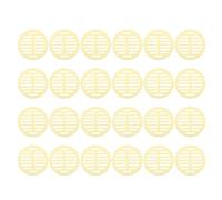 sourcing map Lot de 24 grilles d'aération rondes (50 mm) - Grille d'aération circulaire en maille pour maison/salle de bain/mur/plafond/armoire, jaune