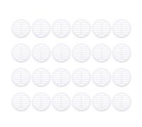 sourcing map Lot de 24 grilles d'aération rondes (60 mm) - Grille d'aération circulaire en maille pour maison/salle de bain/mur/plafond/armoire, blanc